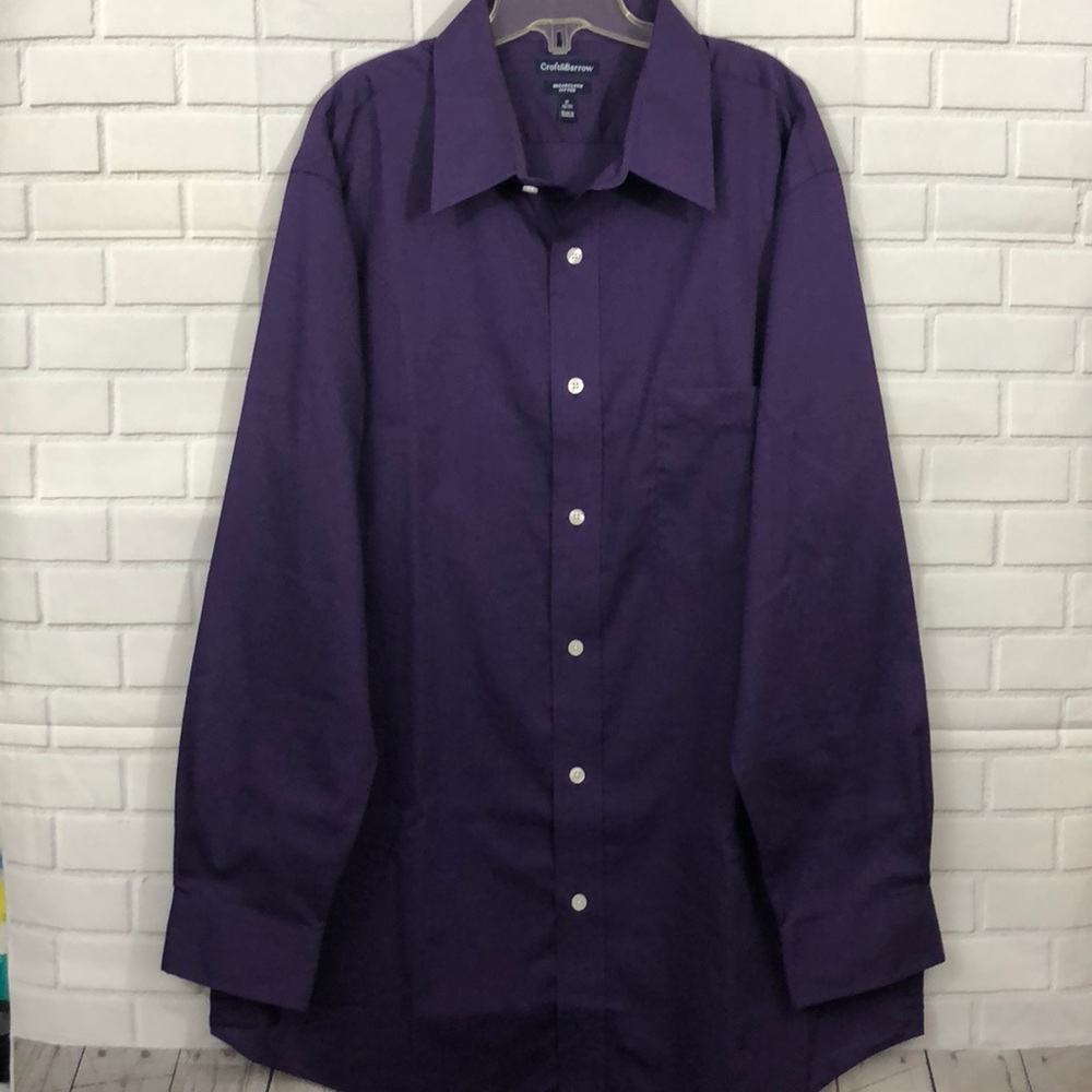 CROFT & BARROW Dark Violet Mens Dress Shirt